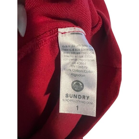 Sundry Anthropologie Pullover Crewneck Sweater Zipper Detail Preppy‎ Casual - Picture 7 of 8